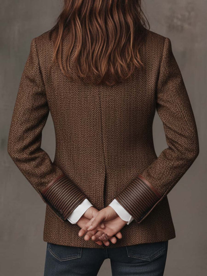 Alberta | Blazer Strutturato con Dettagli a Chevron