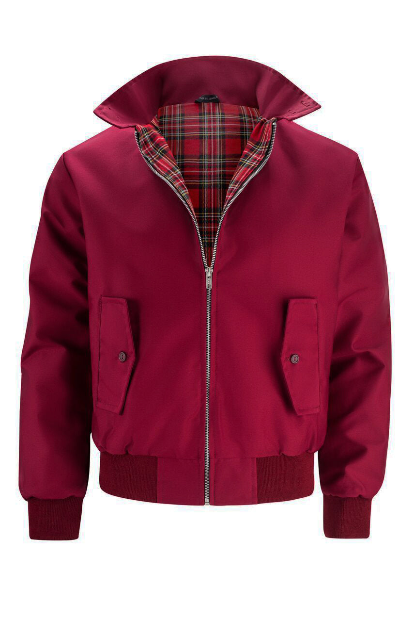 Harryson | Harrington jacket with tartan lining