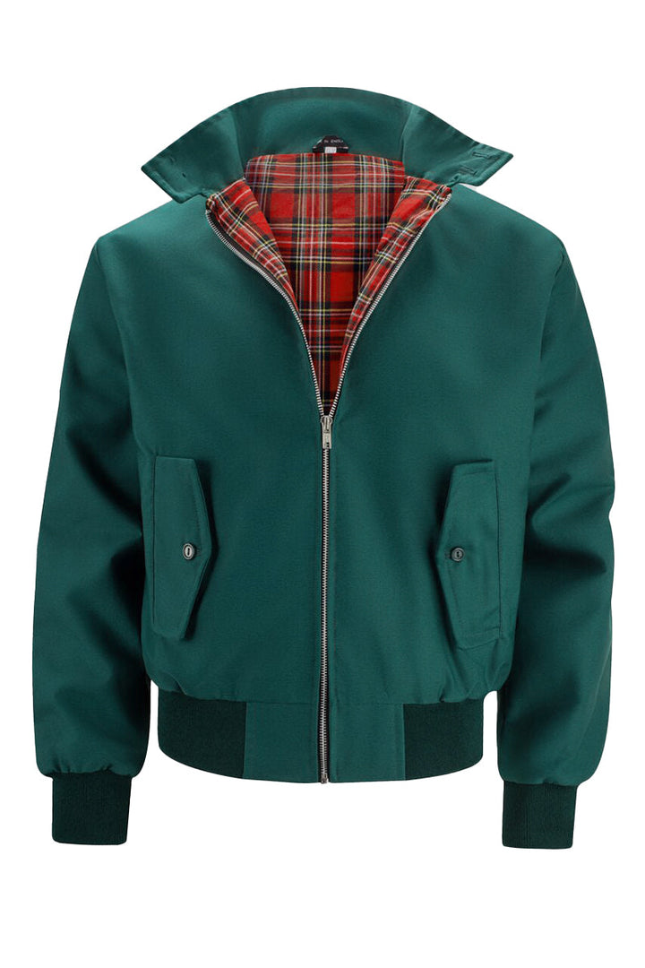 Harryson | Harrington jacket with tartan lining