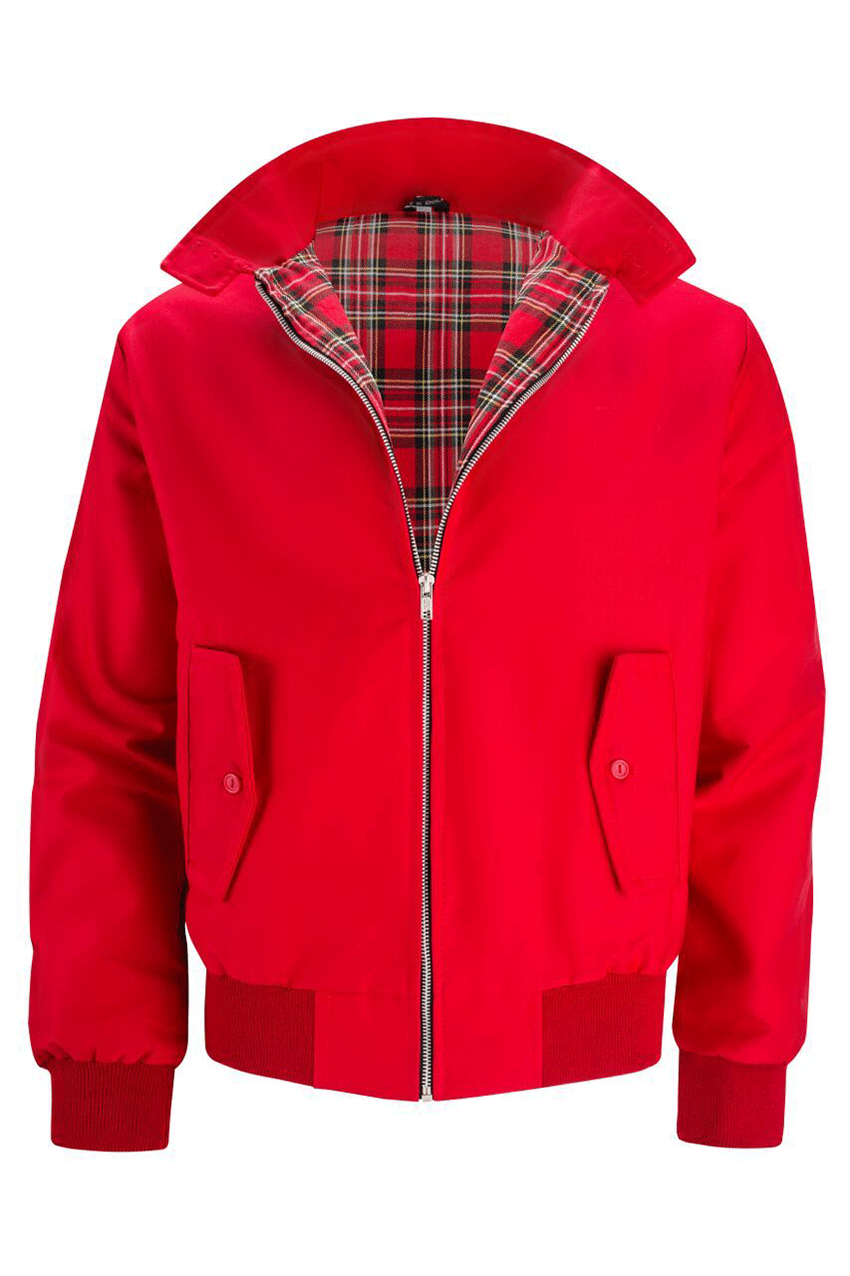 Harryson | Harrington jacket with tartan lining