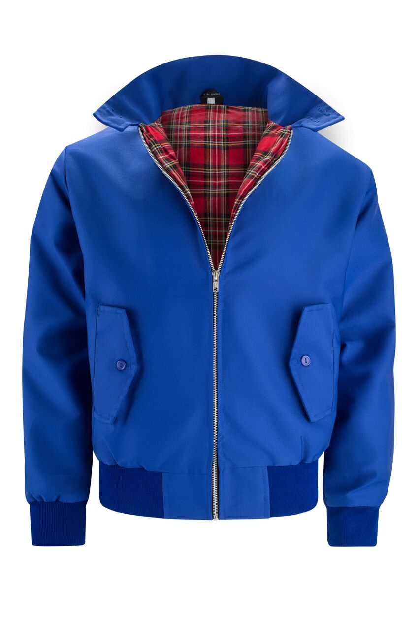 Harryson | Harrington jacket with tartan lining