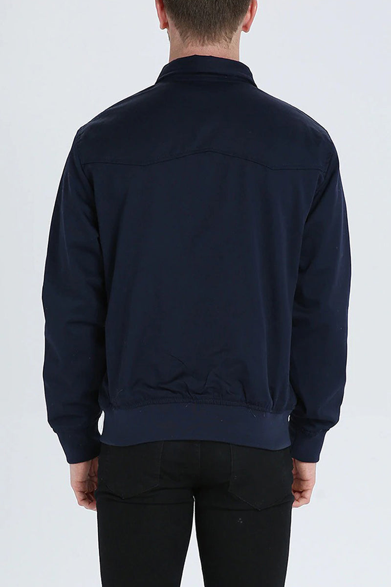 Harryson | Harrington jacket with tartan lining