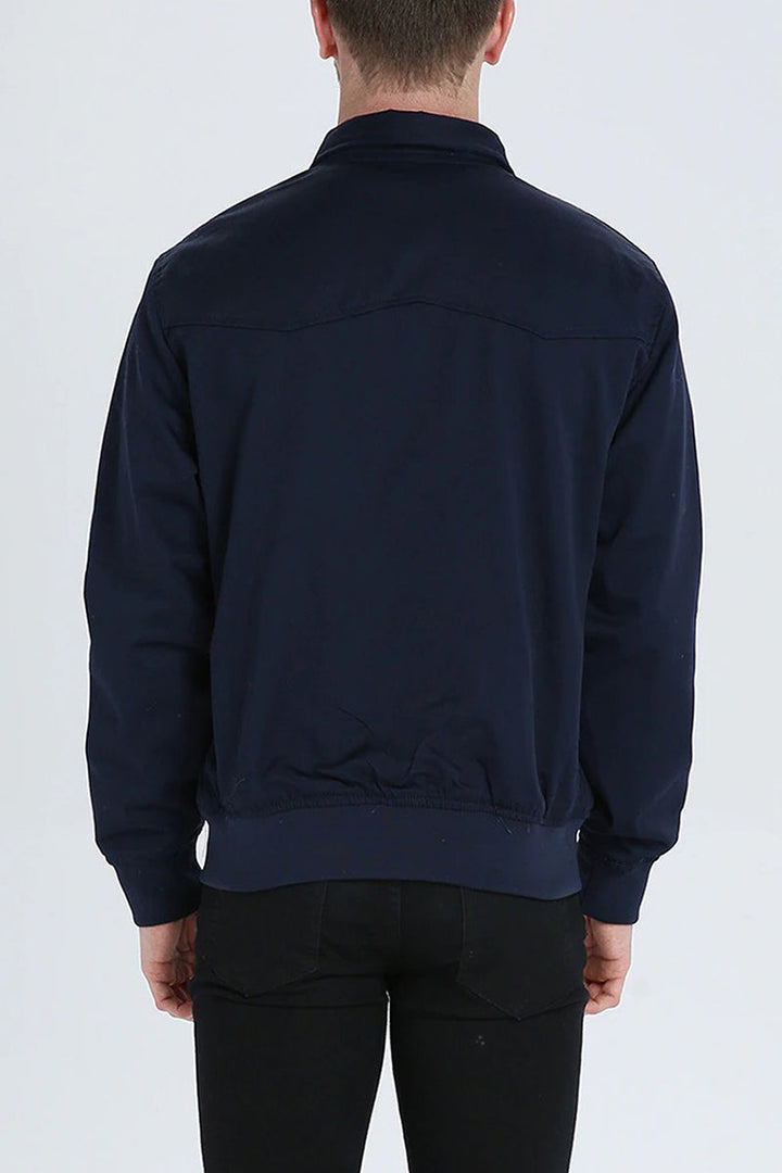 Harryson | Harrington jacket with tartan lining