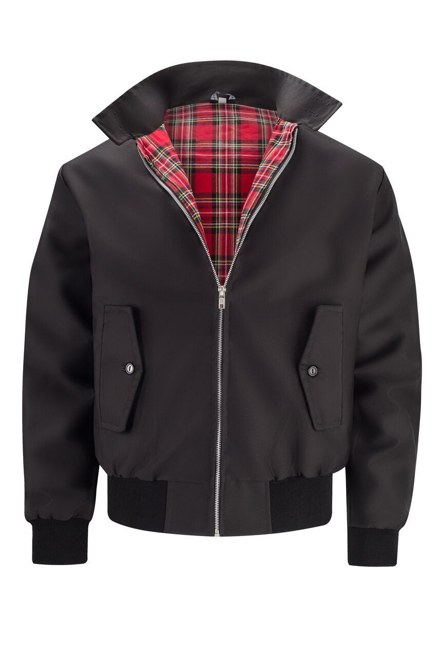 Harryson | Harrington jacket with tartan lining