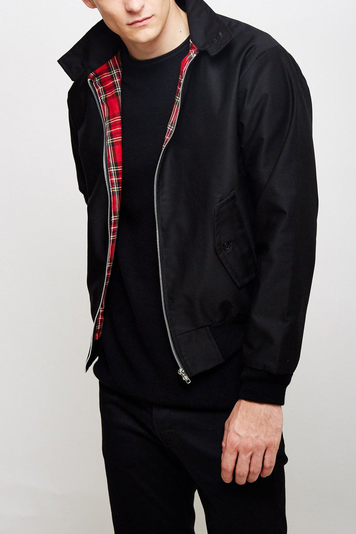 Harryson | Harrington jacket with tartan lining