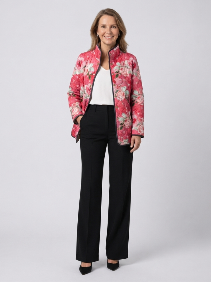 Christine | Powder Pink Quilted Jacket