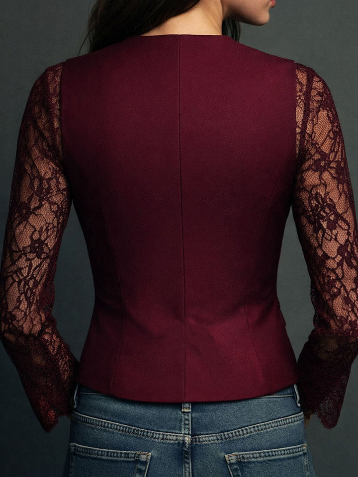 Simona | Blazer Elegante con Maniche Semi-Trasparenti