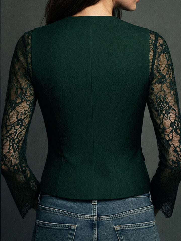 Simona | Blazer Elegante con Maniche Semi-Trasparenti