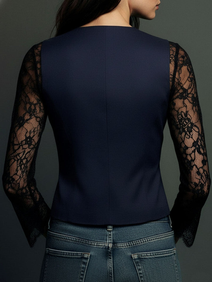 Simona | Blazer Elegante con Maniche Semi-Trasparenti