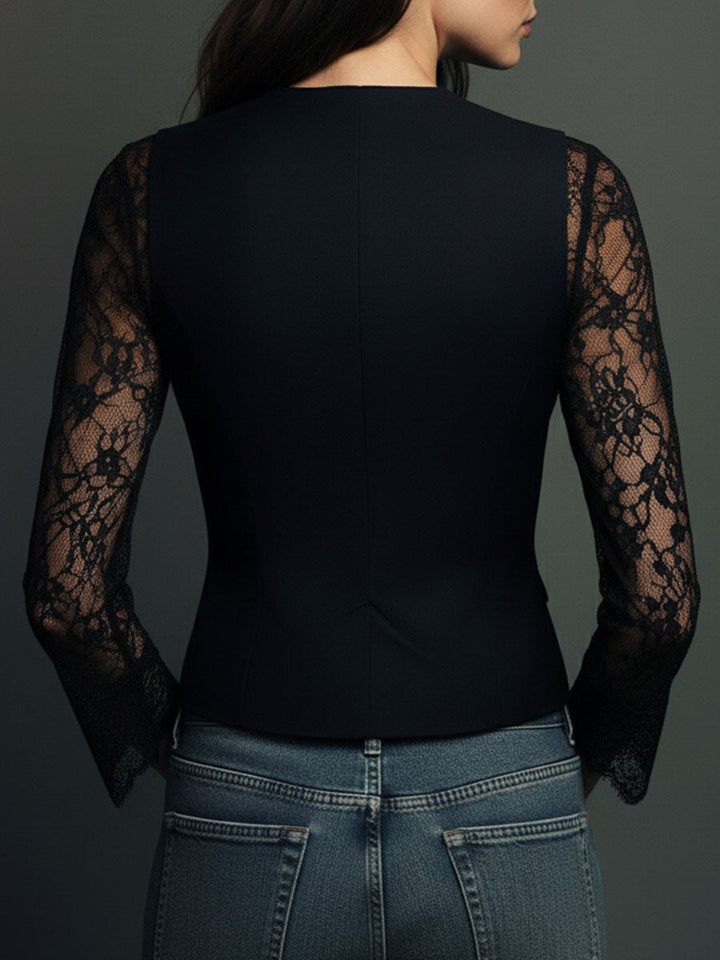 Simona | Blazer Elegante con Maniche Semi-Trasparenti