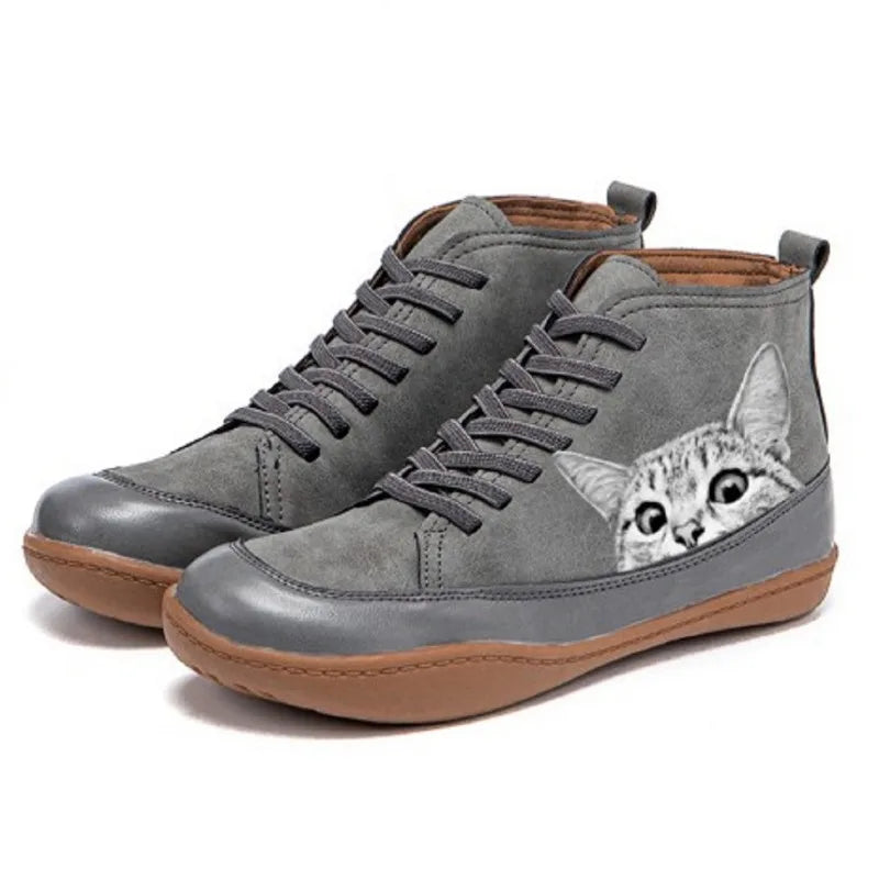 Teresa | Sneakers con Stampa di Gatti e Comfort Quotidiano