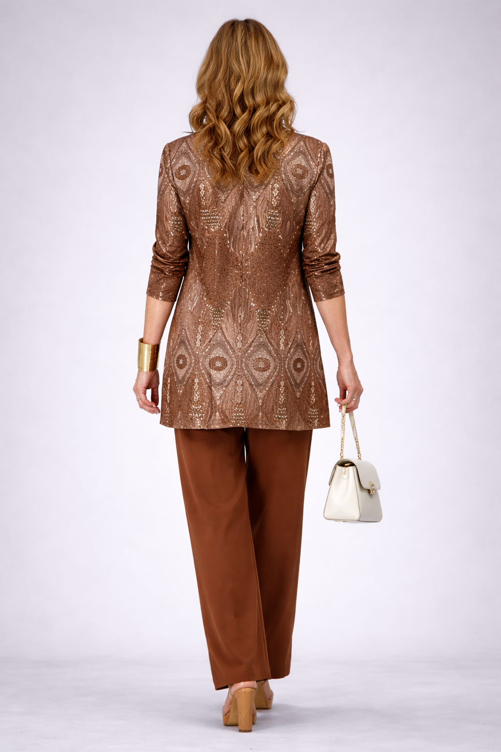 Claudia | Completo Elegante Marrone da 3 Pezzi