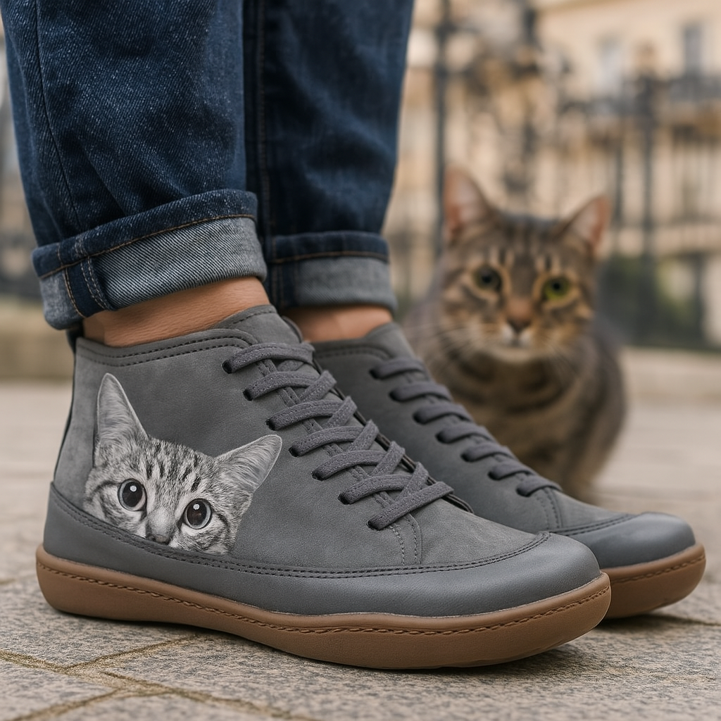 Teresa | Sneakers con Stampa di Gatti e Comfort Quotidiano