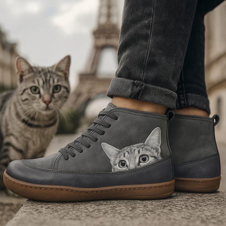 Teresa | Sneakers con Stampa di Gatti e Comfort Quotidiano