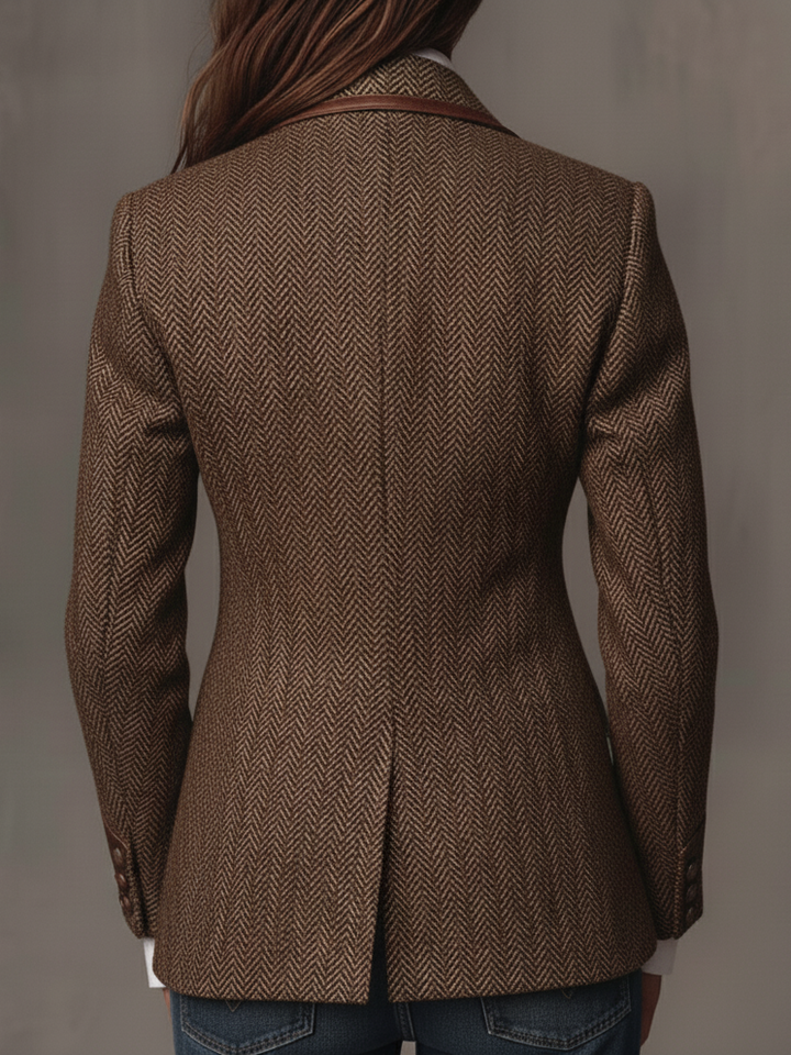 Alberta | Blazer Strutturato con Dettagli a Chevron