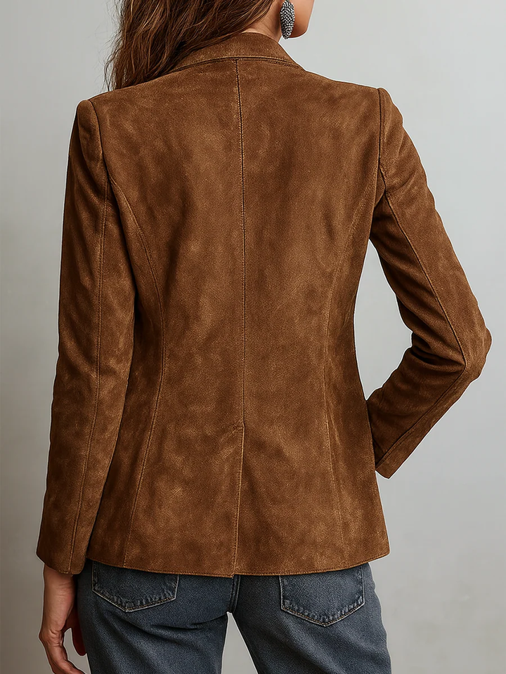 Rachele | Blazer Vintage Marrone dalla Linea Morbida
