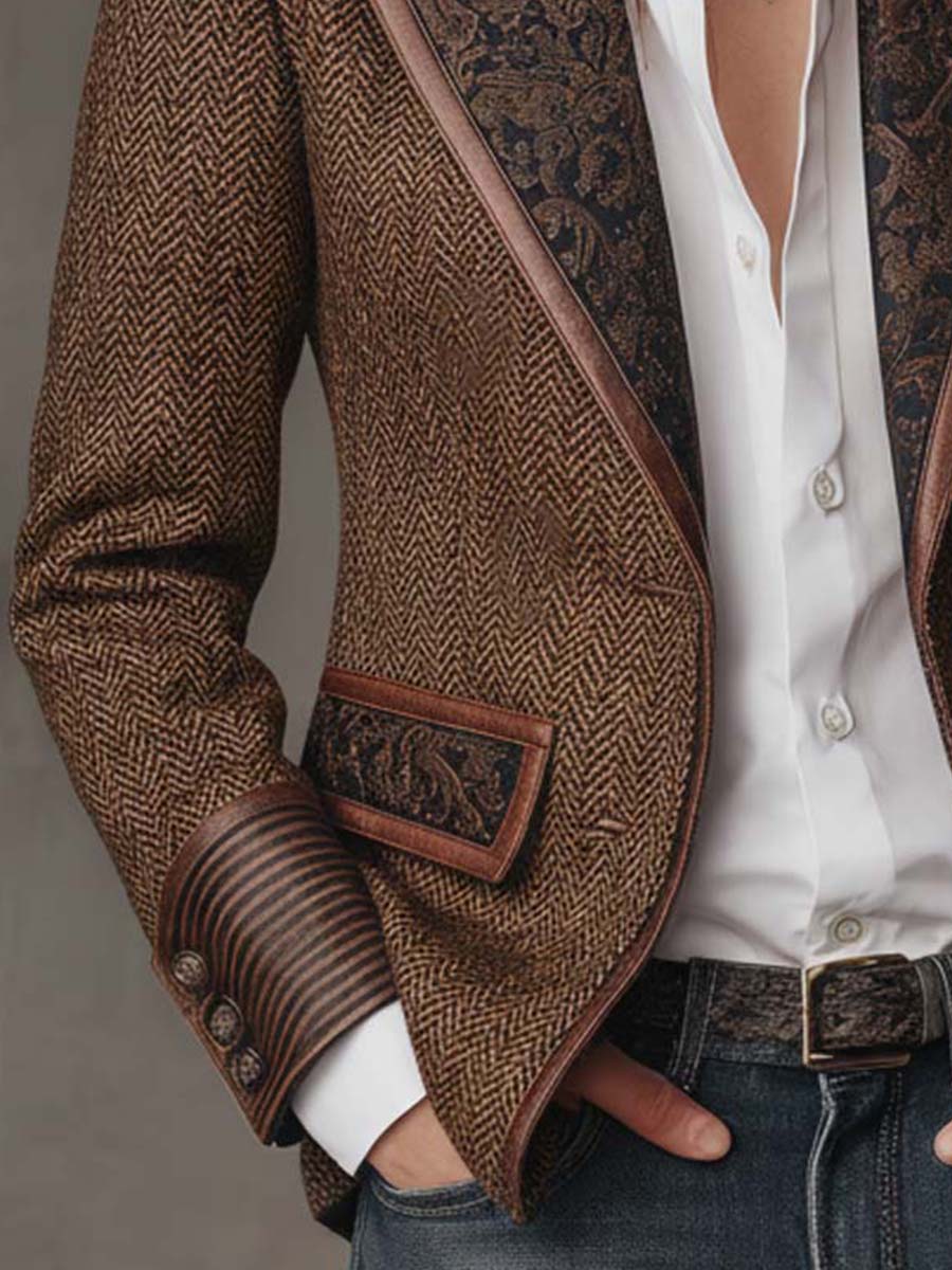 Alberta | Blazer Strutturato con Dettagli a Chevron