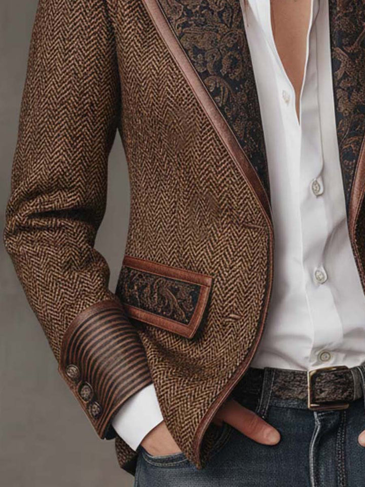 Alberta | Blazer Strutturato con Dettagli a Chevron