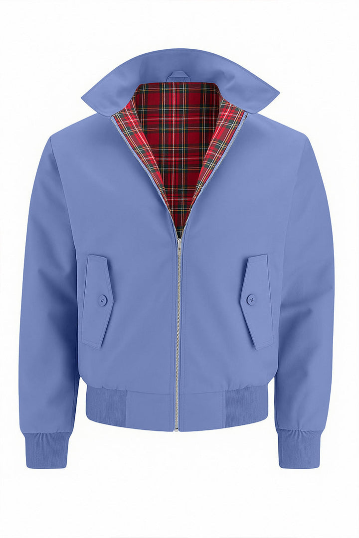 Harryson | Harrington jacket with tartan lining