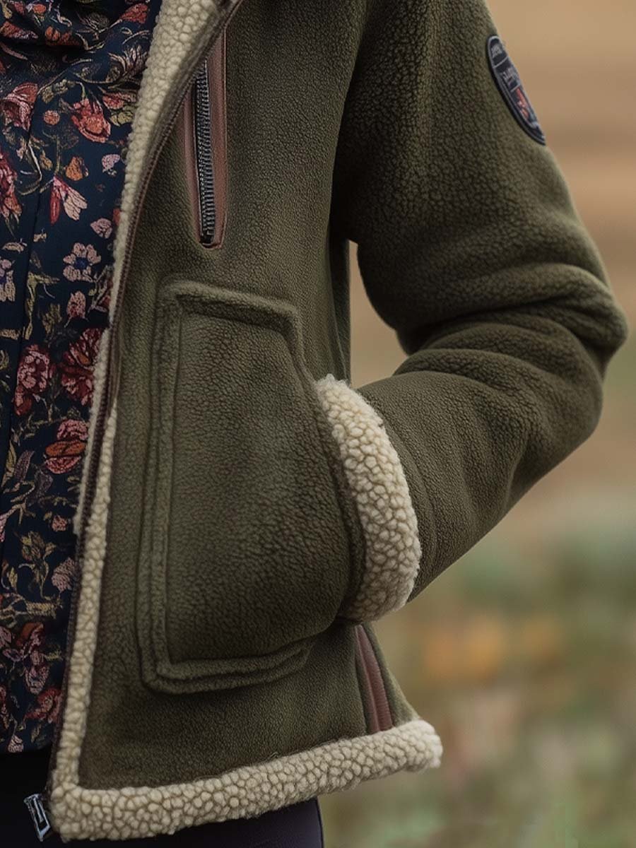 Emma | Vintage Turtleneck Sherpa Jacket