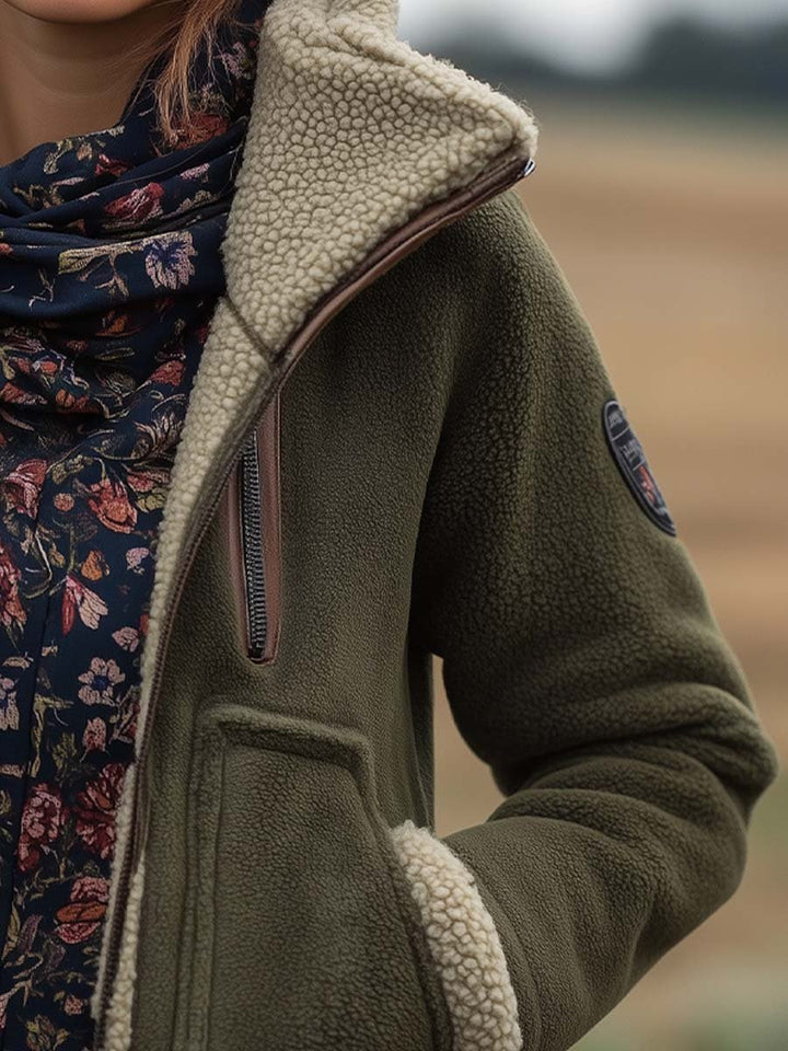 Emma | Vintage Turtleneck Sherpa Jacket