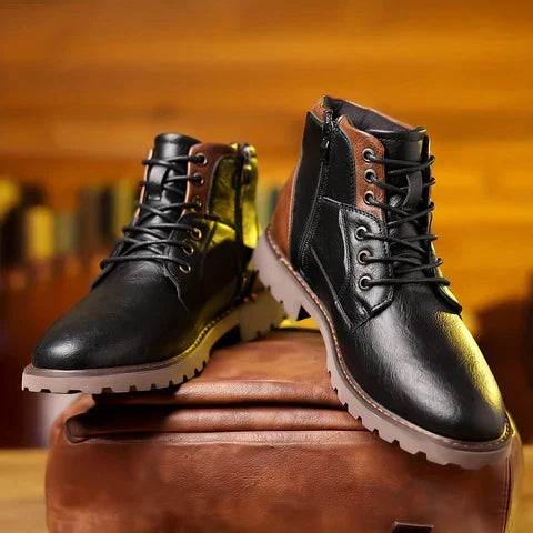 Matteo | Stivali Premium in Pelle con Lacci