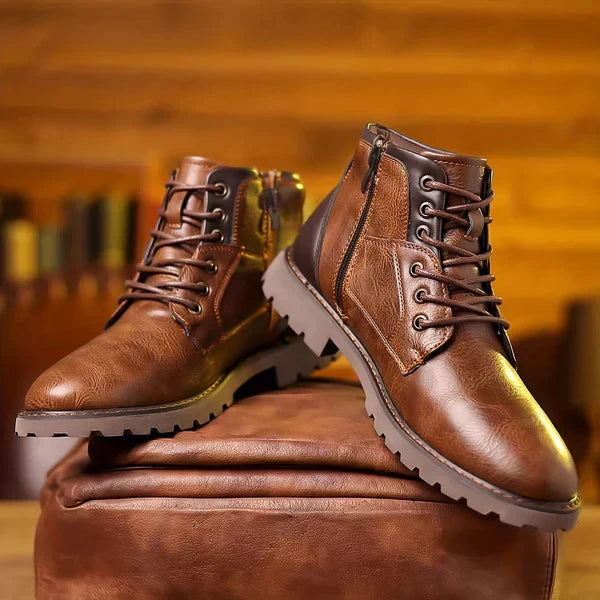 Matteo | Stivali Premium in Pelle con Lacci