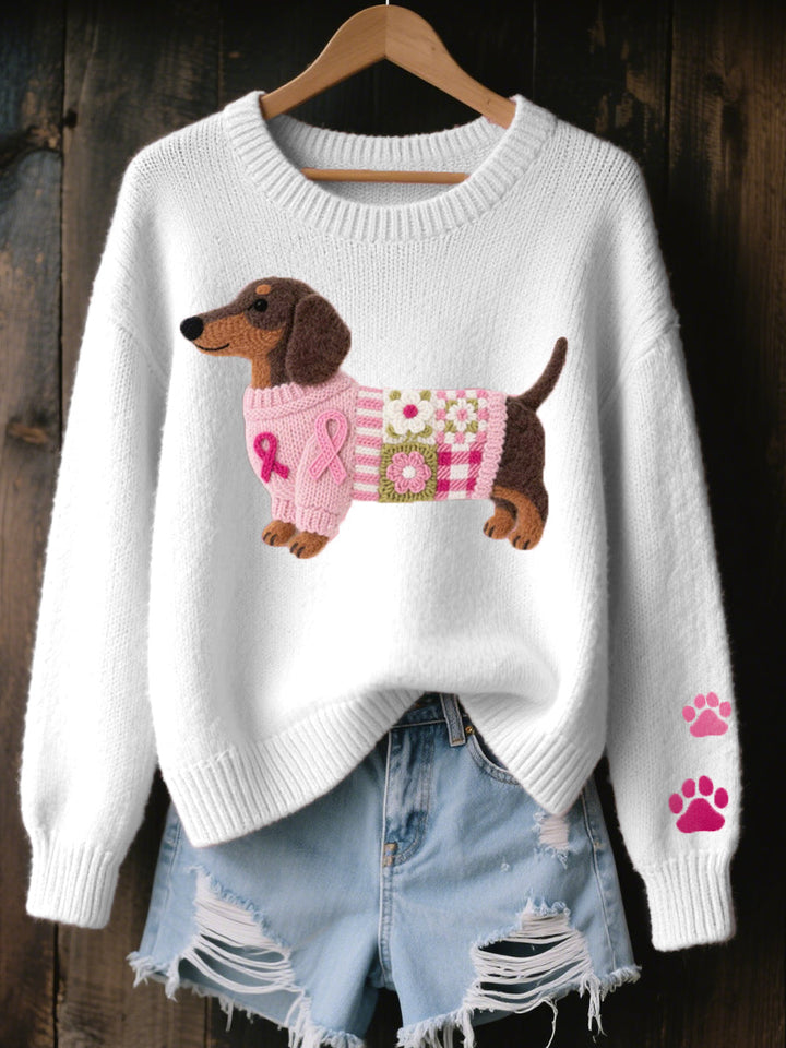 Harriet | Cosy jumper with a dachshund design