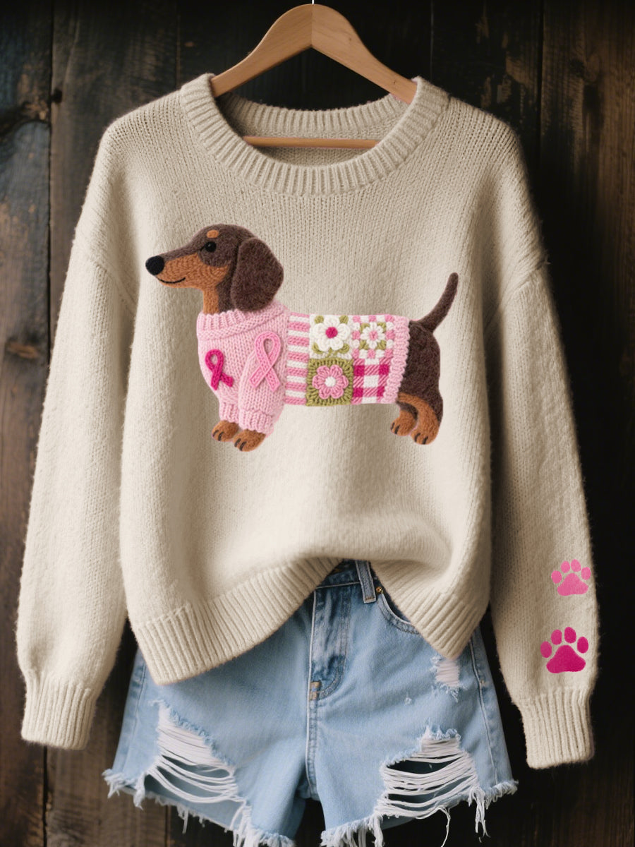 Harriet | Cosy jumper with a dachshund design